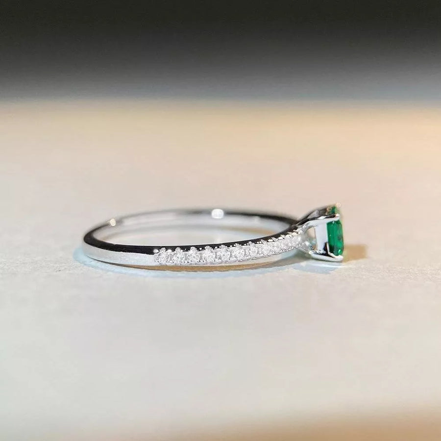 deep green ring with none and none