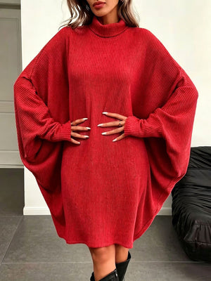 sweater dress in Yellow with oversized and mini