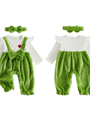 classic overalls in Red with round neck