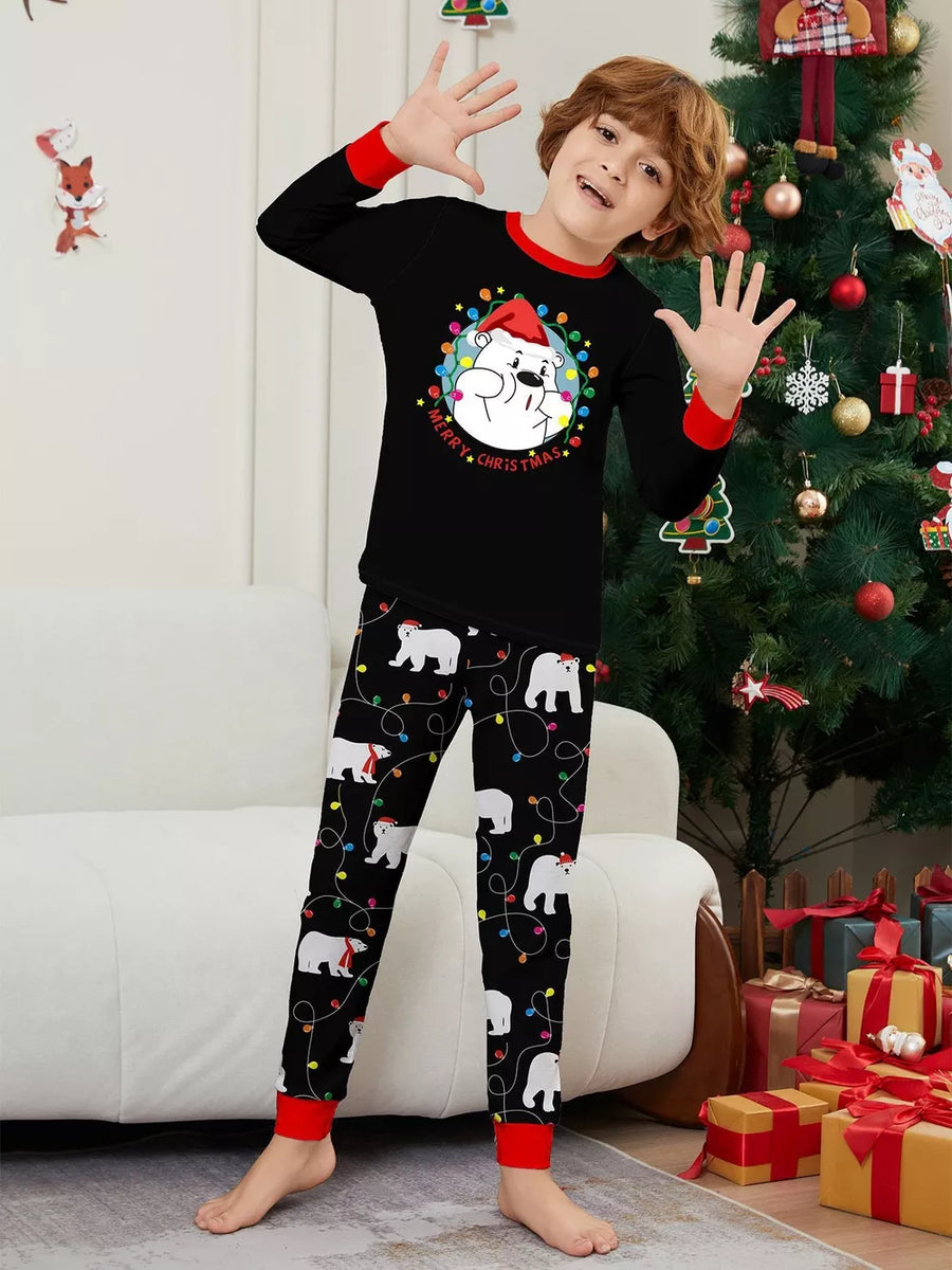 white regular pajama set with crew neck