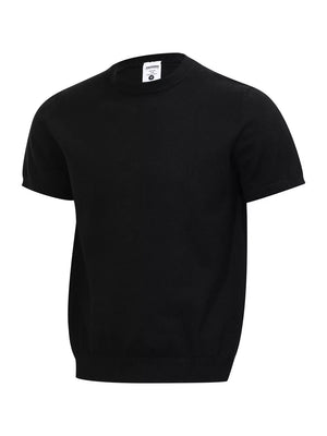 Black with Men's Classic Short Sleeve Knit Top