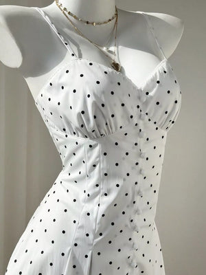 mini dress featuring polka dot in Blue with 100% polyester Care instructions: Machine wash cold texture