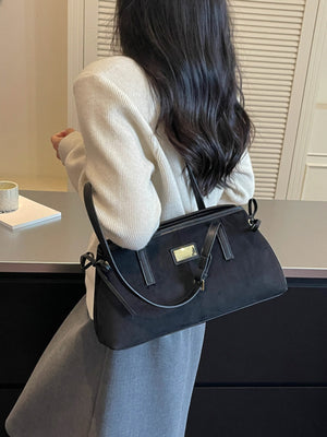Side Tied Shoulder Bag in black with adjustable strap