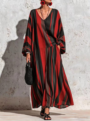 100% polyester Care instructions: Machine wash cold two-piece set in Orange with loose silhouette