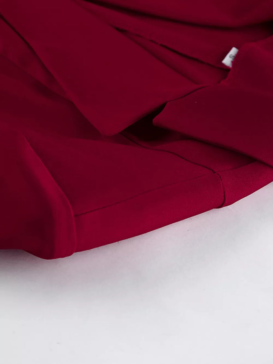 Wine Red with Two-Piece Sets 15