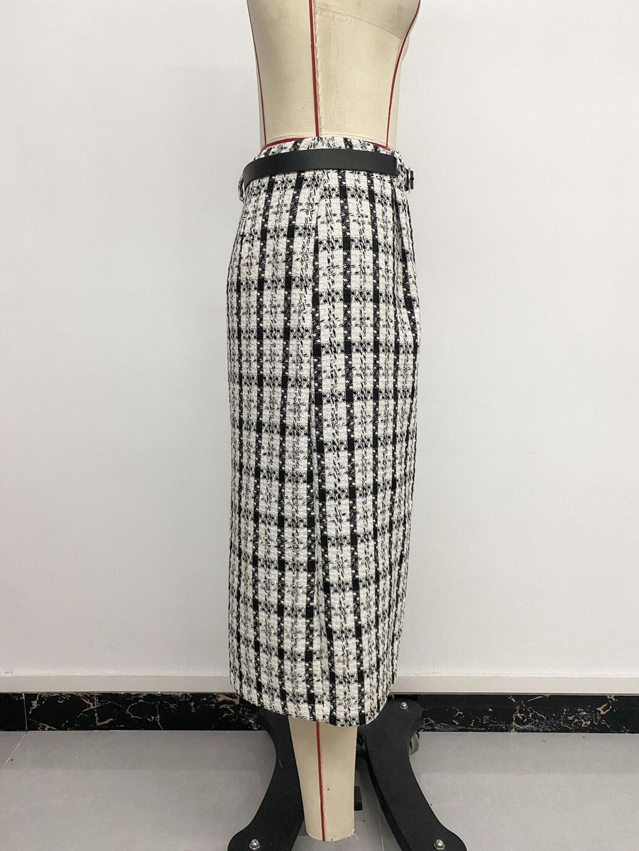midi skirt in black