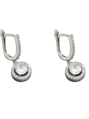 silver earrings with short and latch back