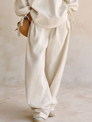modern lounge set in Khaki with v-neck