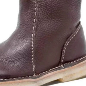 boots in Blue with round toe and mid-calf