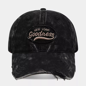 burgundy cap