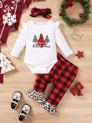 Red pajama set with hip-length and pullover