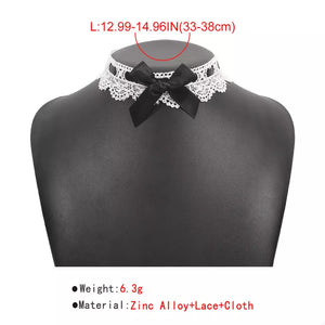 choker featuring floral in black with 18K Gold-Plated, Alloy, lace, fabric Care instructions: Avoid wearing during exe