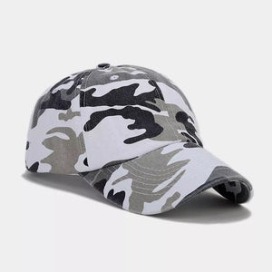 cap in Yellow with camo and curved brim