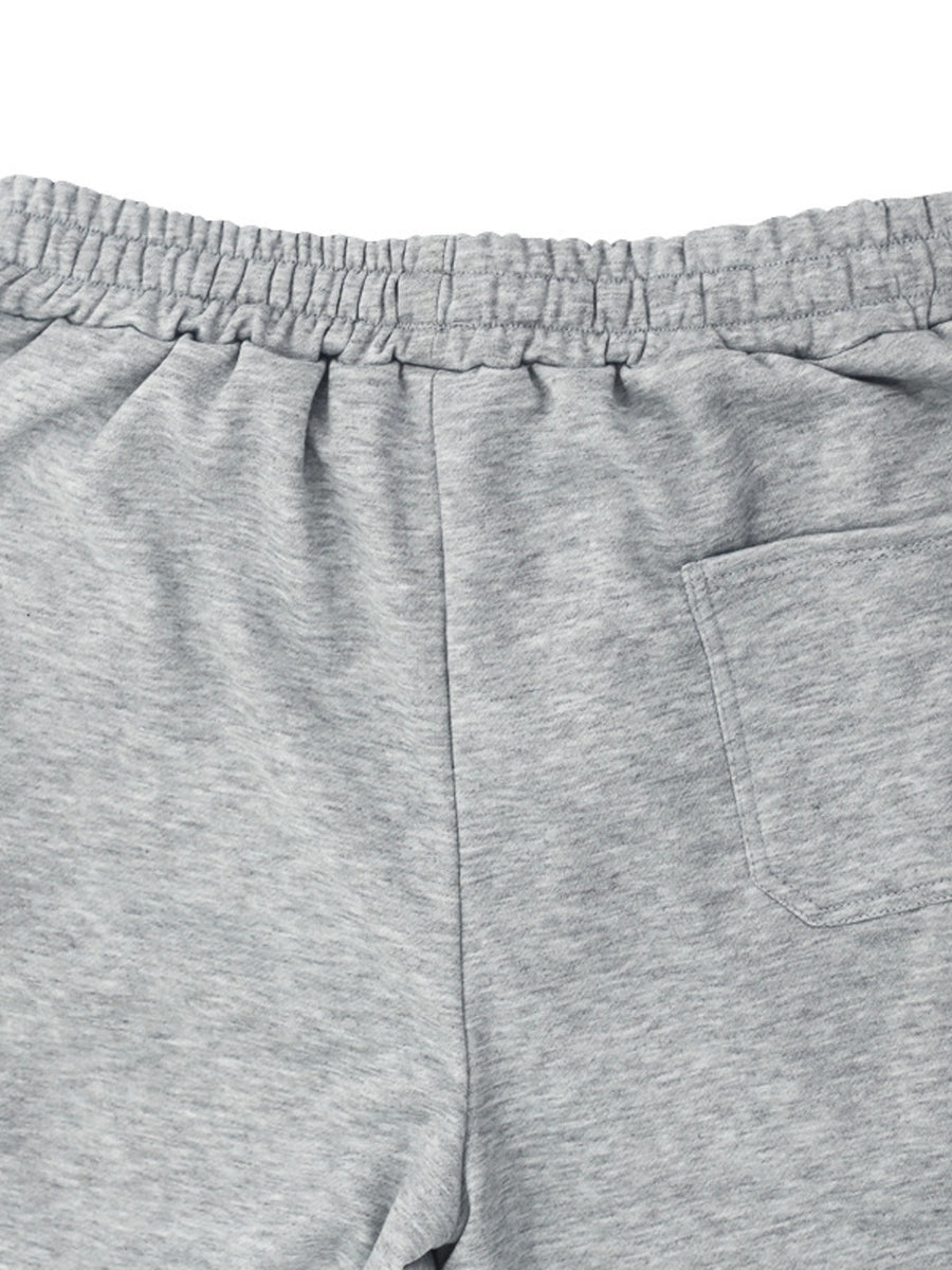 Gray Men's Full Size Side Snap Button Pants Plus Size