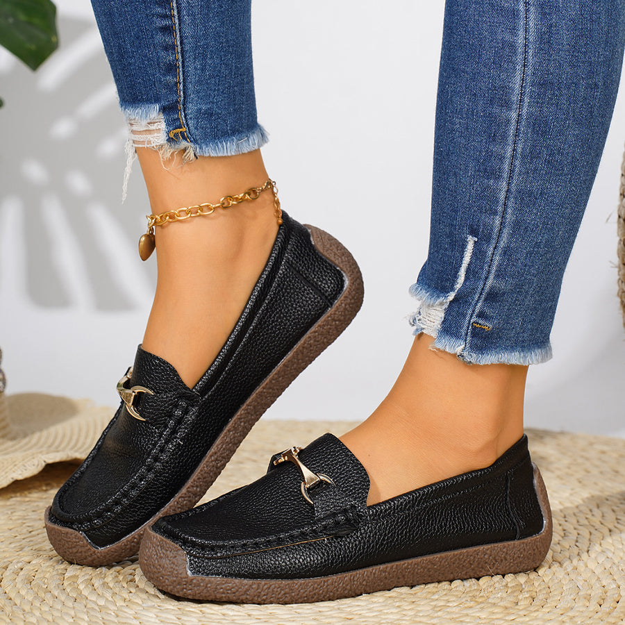 Black loafers