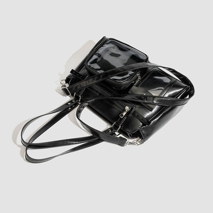 black with handbag with multi-pocket 9