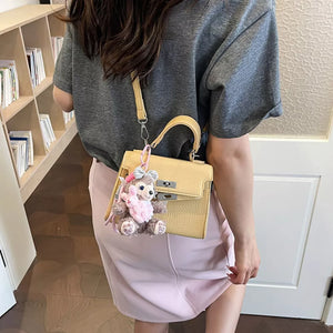 classic handbag in pale yellow with null