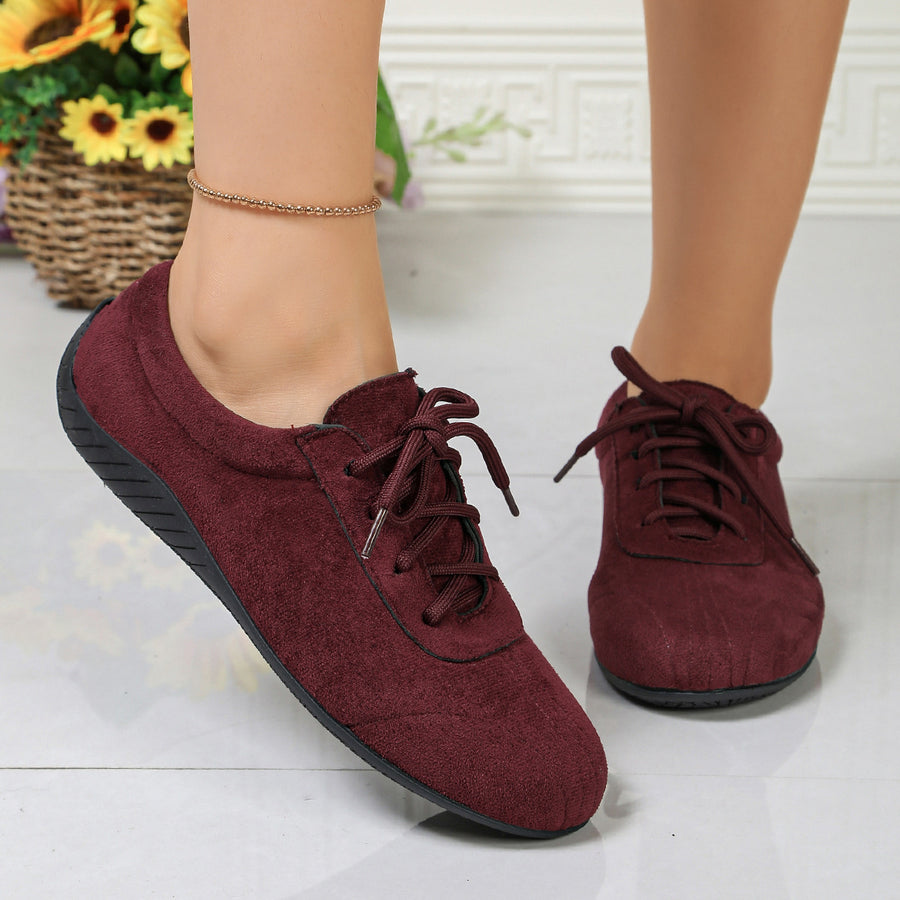 Polyester,Rubber Imported Size & sneakers in burgundy with regular silhouette