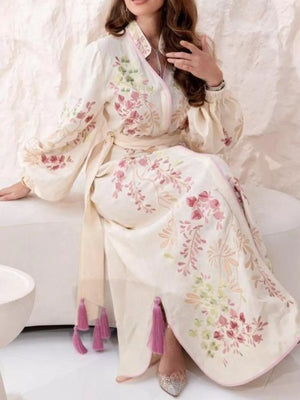100% polyester Care instructions: Machine wash cold maxi dress in sage green with relaxed silhouette