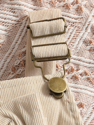 95% polyester, 5% spandex Care instructions: Machine wash cold overalls in Apricot Color with regular silhouette