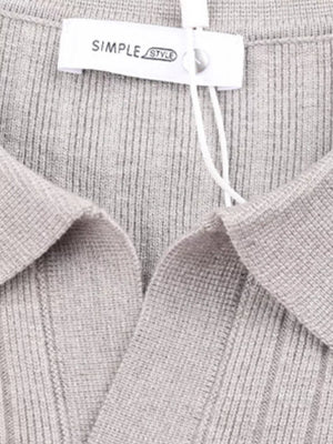 Light Gray with Men's Plus Size Long Sleeve Textured Knit Sweater