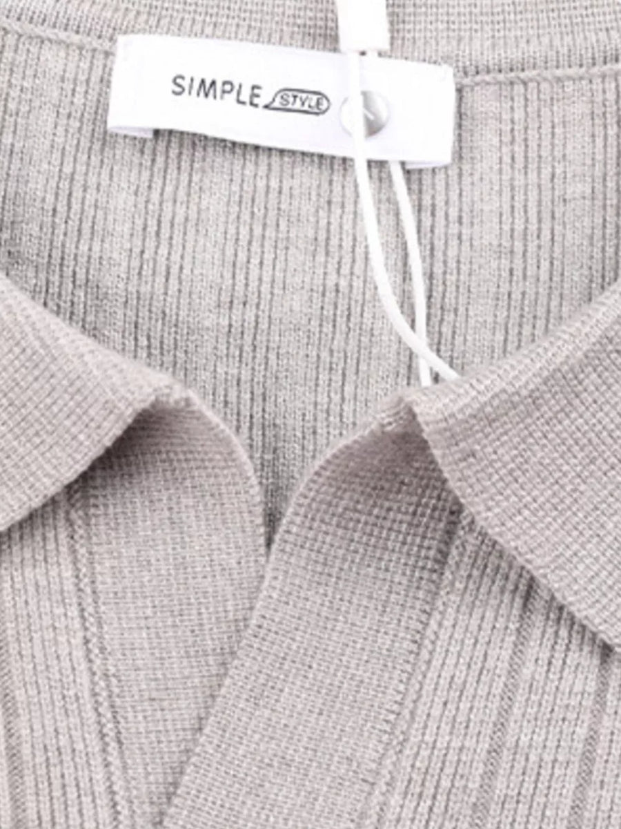 Light Gray with Men's Plus Size Long Sleeve Textured Knit Sweater