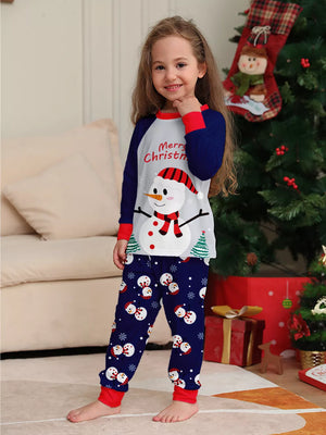 pajama set in Kid with raglan sleeves and hip-length top, full-length pants