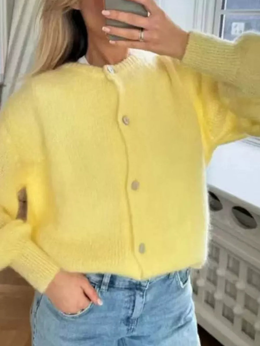 Light Green Ribbed Long-sleeve Top