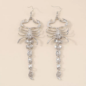 silver dangle earrings with not applicable