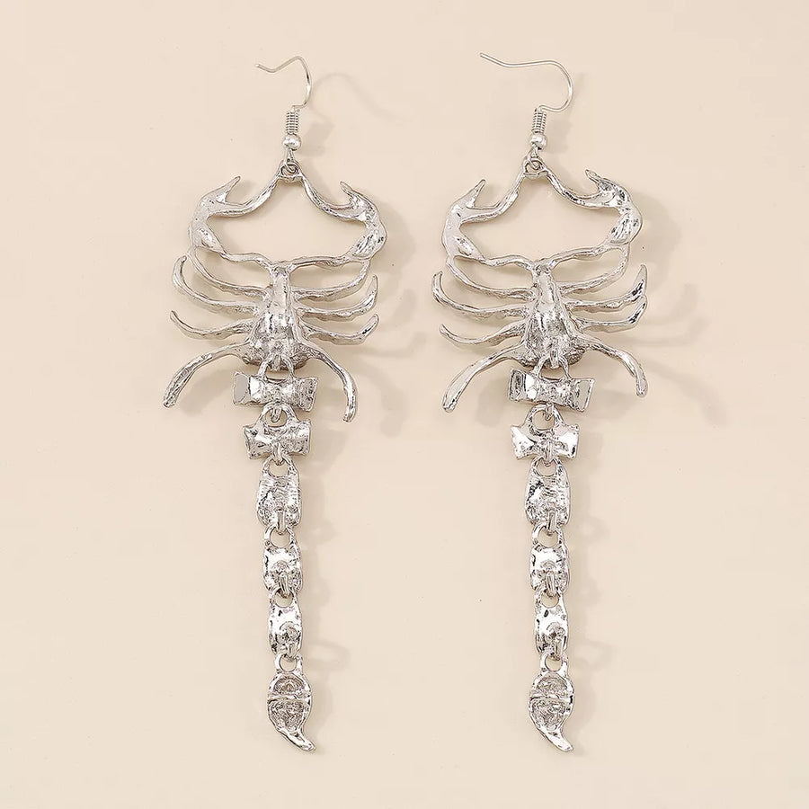 silver dangle earrings with not applicable