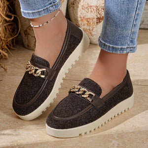 Gray loafers