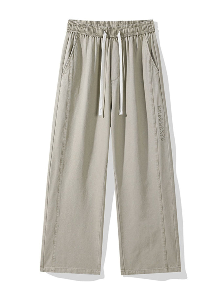 95%polyester,5%spandex Care instructions: Machine wash cold wide-leg pants in olive green with loose silhouette