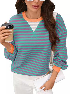 Blue Coffee sweatshirt with stretchy and long sleeve
