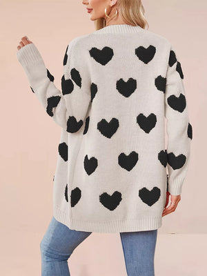 cardigan in Pink with buttoned and hip-length