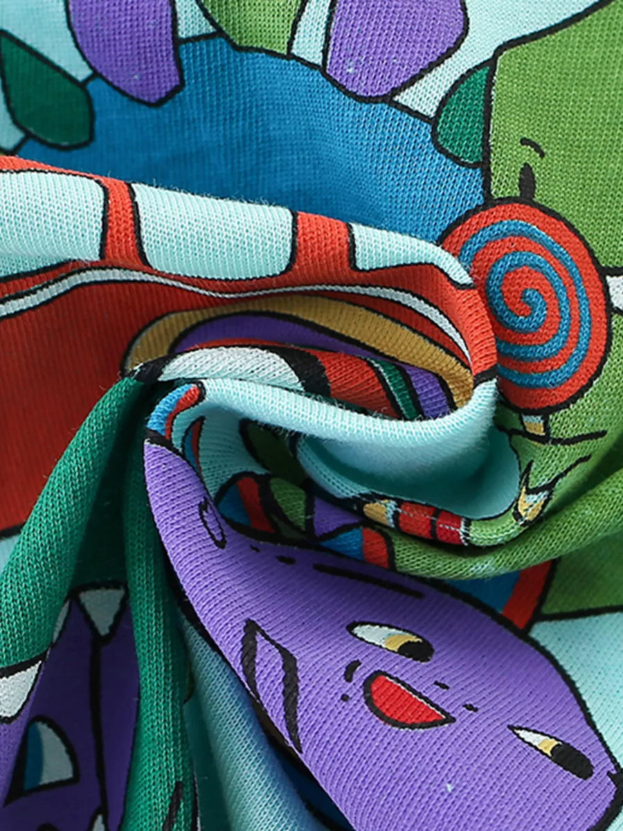 Boys' cotton underwear with a colorful cartoon dinosaur print.