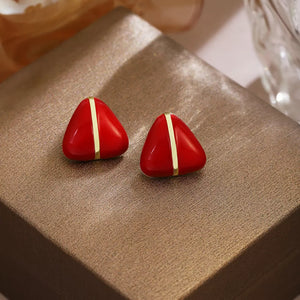 18K Gold-Plated,Resin,Zinc alloy Care instructions: Avoid wearing during exercis earrings in Red with accessory silhouette