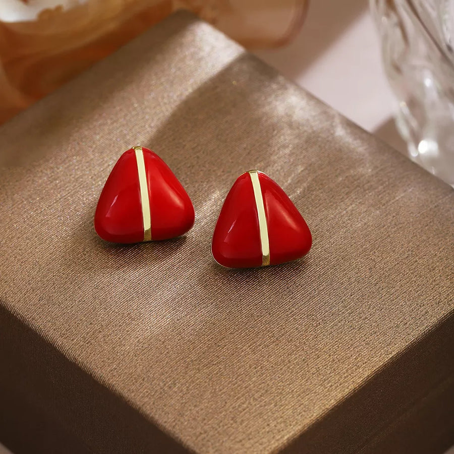 18K Gold-Plated,Resin,Zinc alloy Care instructions: Avoid wearing during exercis earrings in Red with accessory silhouette