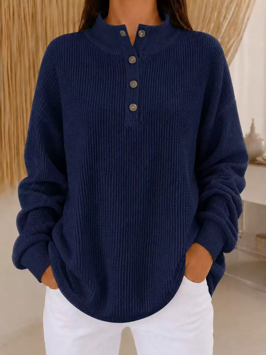 classic sweatshirt in Red with henley