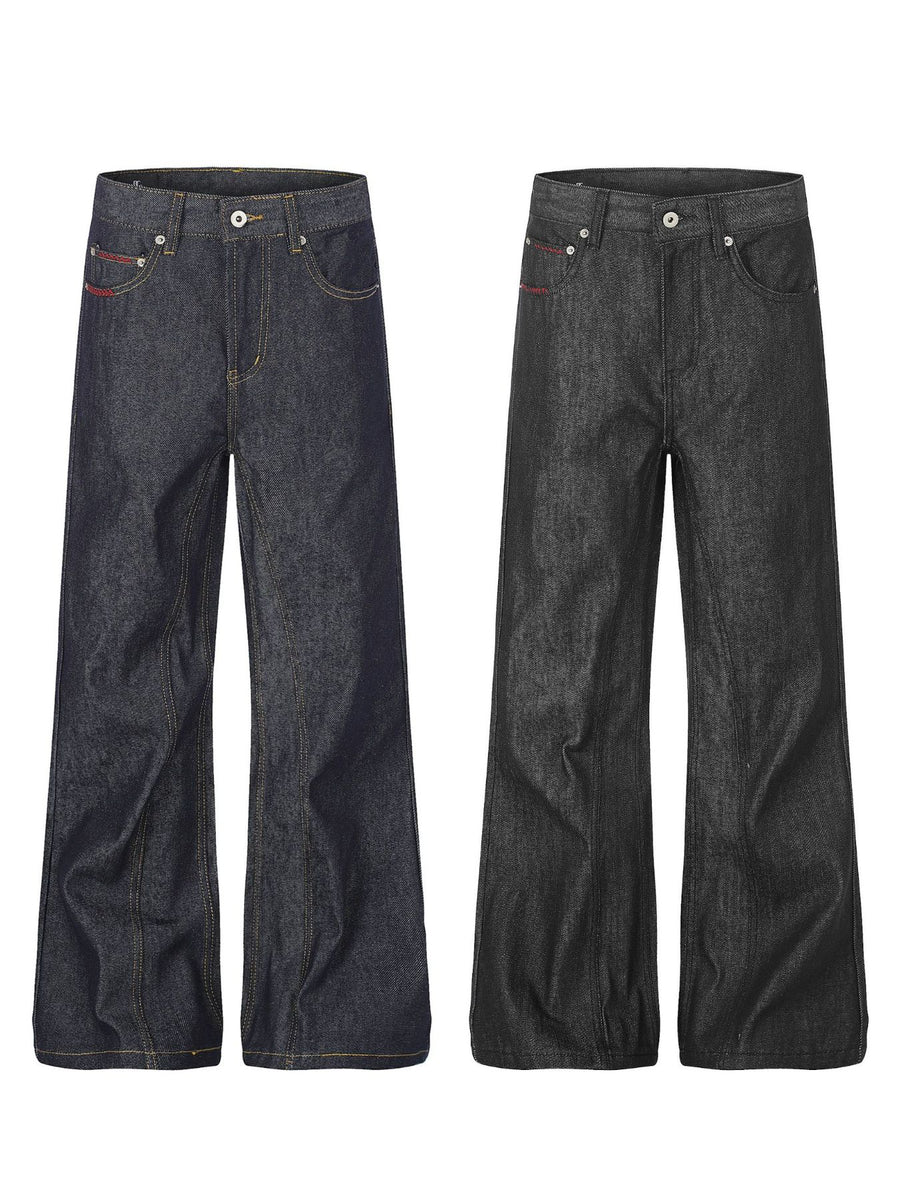 Men's Wide-Leg Flare Jeans in Black