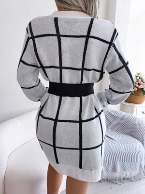 Black Forest relaxed sweater dress with crew neck