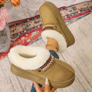 boots in Camel Color with faux fur lining and ankle-length