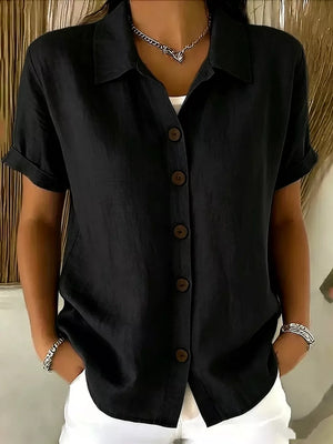 Full Size Button Up Short Sleeve Shirt in Army Green, view 20