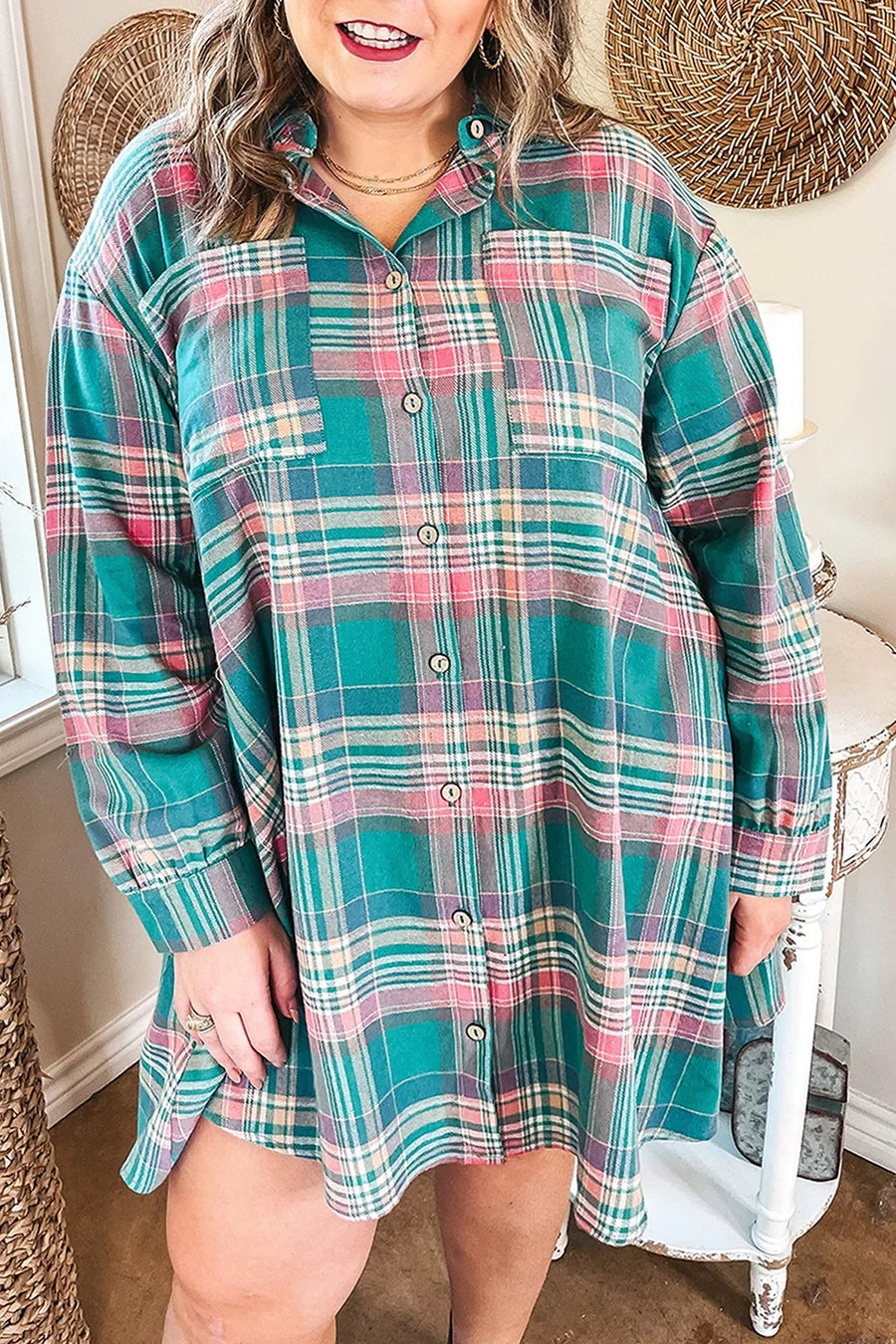 100% cotton Care instructions: Machine wash cold shirt dress in beige with relaxed silhouette