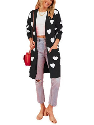 blush pink cardigan with pocketed and long sleeve
