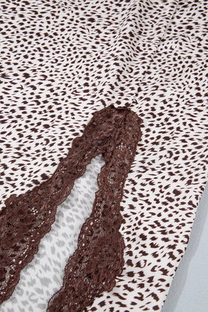 maxi skirt featuring leopard-print in cream with 97% polyester, 3% elastane Care instructions: Machine wash cold texture