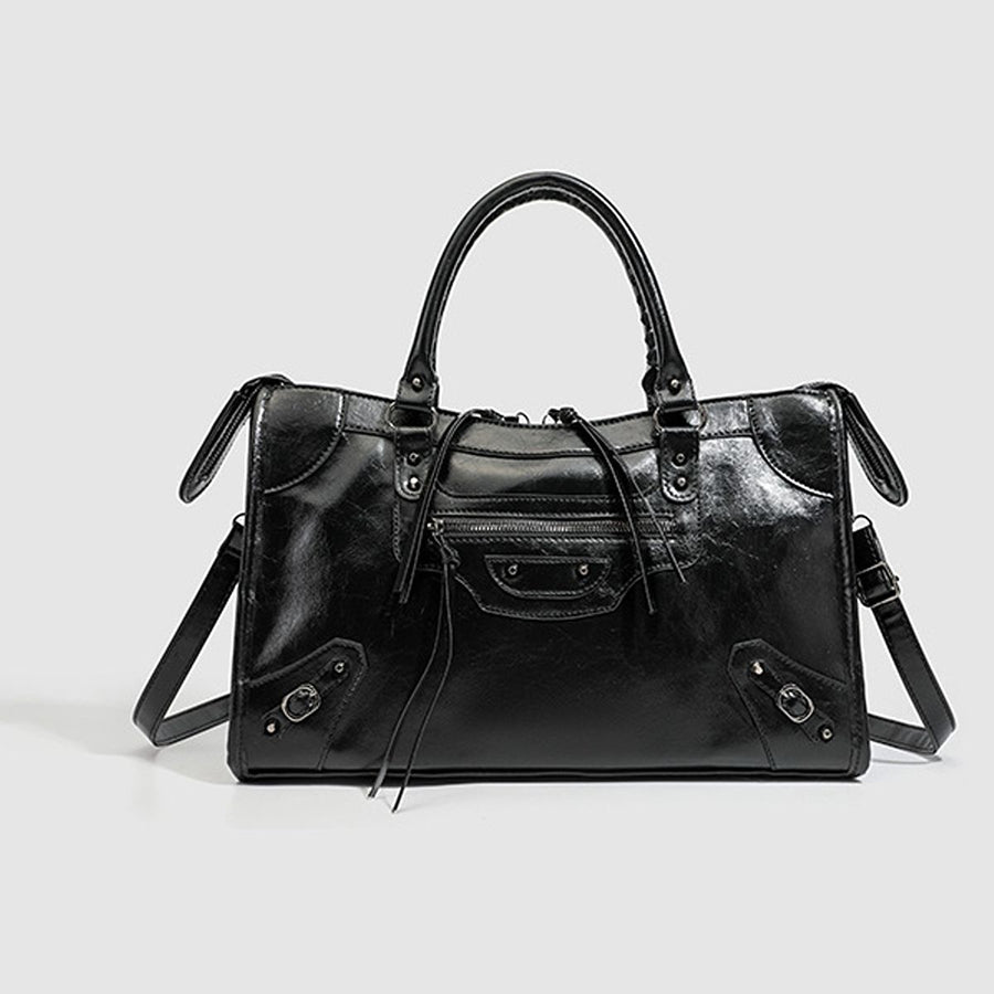 Black with handbag with top handle 6