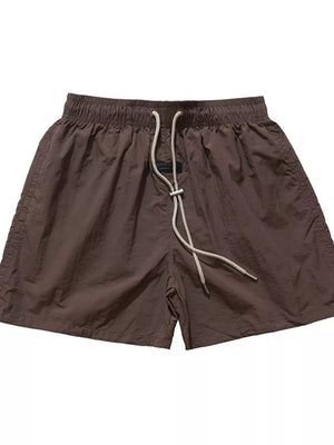 Black Men's Casual Drawstring Waist Shorts