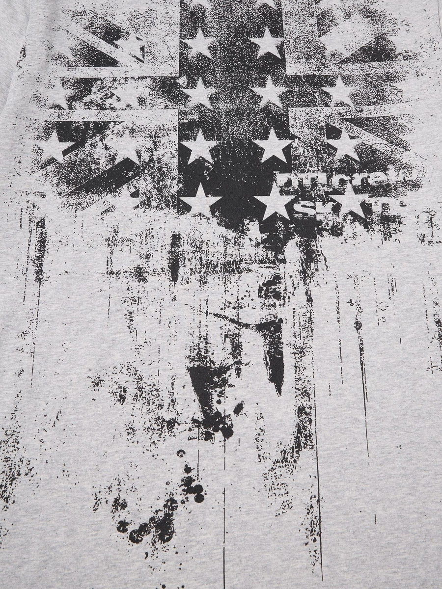 Gray t-shirt with stretch and long sleeve