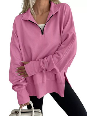 Oversized Long-sleeve Top in Pink