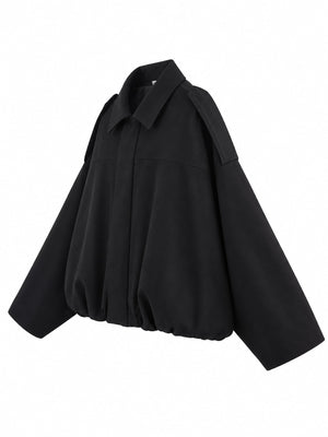 Polyester 100% Care instructions: Hand wash cold bomber jacket in Coffee Brown with oversized silhouette
